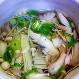 レンジで作る　簡単舞茸と葱のスープ